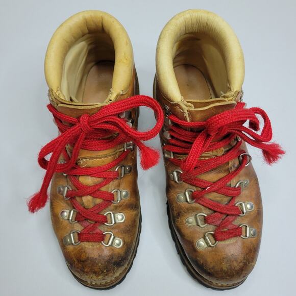 vtg United Shoemakers of America Hiking Mountaineer Boot 6D Speed Lace Vibram - Picture 6 of 8